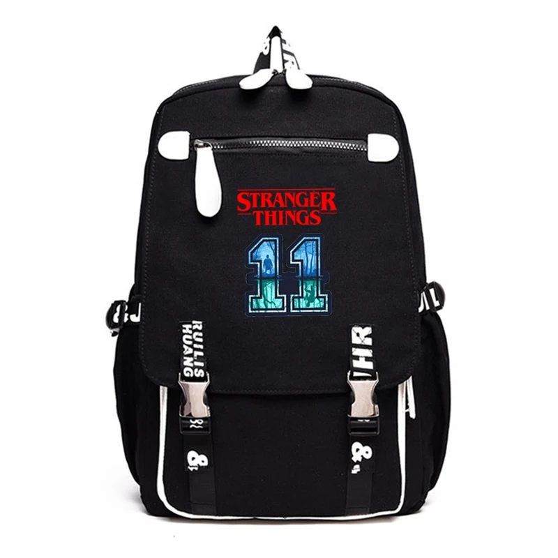 Черный Рюкзак Mochila Stranger Things, большой мужской рюкзак для ноутбука 3, школьные сумки для девочек-подростков, рюкзак аниме Sac A Dos Bookbag - Цвет: 11