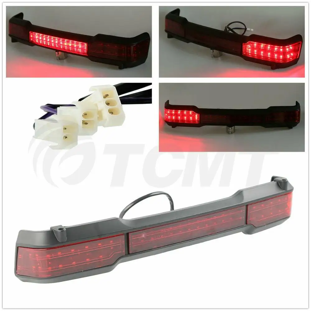 

Motorcycle LED Tail Brake Light Wrap Around Accent For Harley Touring Trunk King Tour Pack