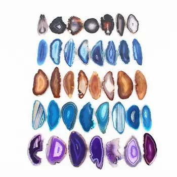 

1X 5-8cm NEW Agate Slices Geode Polished Slab Quartz Wholesale Randomly Picked Agate Slice Irregular Crystal Slice Agate