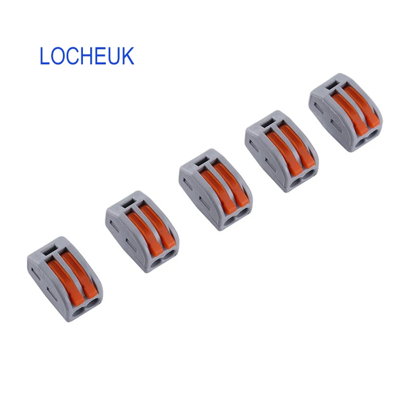

30/50pcs WAGO 222-412 Universal Compact Terminals Wire Wiring Connector 2Pin Conductor Block Threader Splitter PCT-212