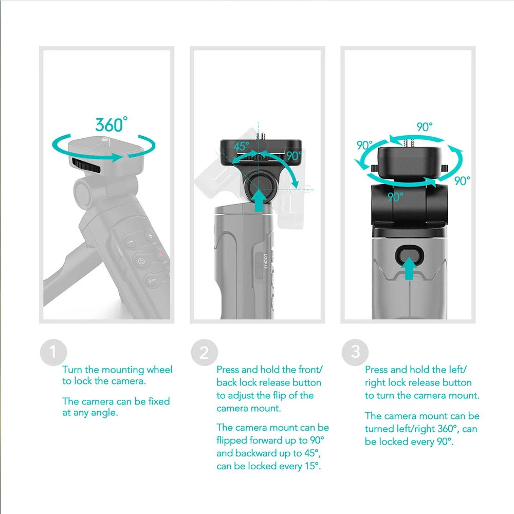 Aodelan-tripé de Controle Remoto sem Fio para Substituição Compatível com Sony Drive Rx100vii Rx0ii a9 A9ii A6400 Fx3 a1 A7siii A6600 - Image 4