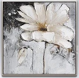 beautiful flowers hand oil painting home decoration Abstract on Canvas Hand-painted Wall Art for room no frame - Цвет: Белый