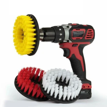 

3pc Power Electric Drill Brush Set Car Detailing Cleaner Brushes Household Cleaning Carpet Round Brush Kit