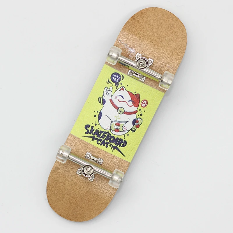 Mini Wood Finger Skateboard Toy With Bearing Wheel Boarding Skate Board Game  - Finger Skateboards & Bikes - AliExpress