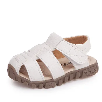 

Toddler Girls Sandals 2020 Summer Breathable Closed Toe Beach Shoes Baby Non-Slip Children's Shoes Kids Boys Flat Sandals Soft