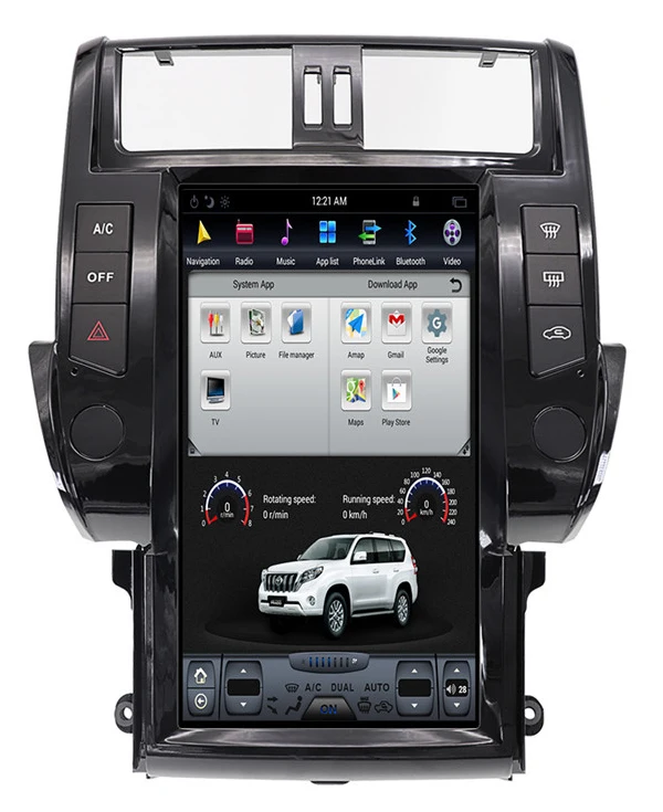 13," Тесла стиль вертикальный экран android 8,1 шестиядерный автомобиля gps радио навигации для Toyota prado