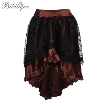 

Women's Lace Hourglass Crop Top Mini Skirts Hem Flapper Dress Sexy Control Shaper Mesh Women Irregular Underwear Skirts