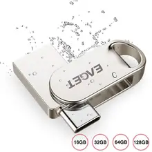 EAGET CU31/CU30/CU20 16 Гб/32 ГБ/64 Гб/128 ГБ металлическая флеш-накопитель USB 3,0 карта памяти для хранения телефона OTG type-C флеш-накопитель мини u-диск