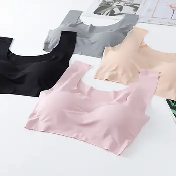 

Seamless Women Sleep Bra Without Steel Ring Comfortable Gathering Women Beauty Back Sports Underwear Big Size S-2XL
