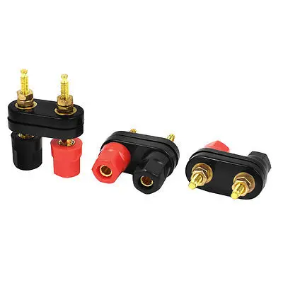 

3pcs 4mm Thread 2-way Banana Plug Speaker Amplifier Terminal Binding Post