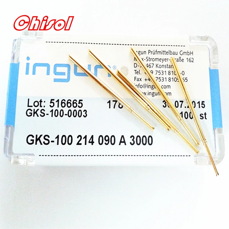 Original INGUN 100pcs/set 2N/7.2oz Test Needle GKS100214090A2000