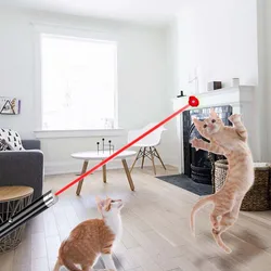 Funny Pet LED Laser Cat Toy USB Recharge Portable Pet Interactive Toy Cat Stick Pet Supplies Cat Pointer Light Pen Interactive