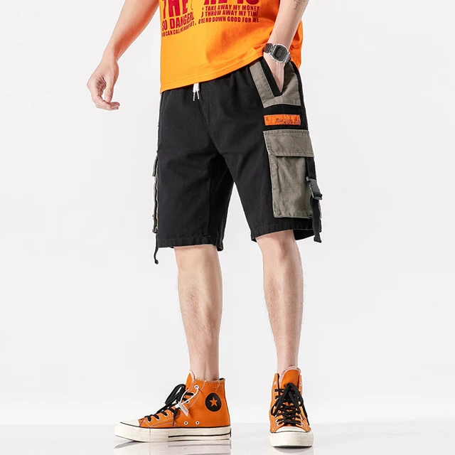 Casual Cargo Shorts Men Pocket Loose 