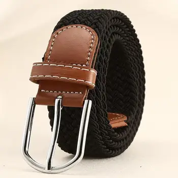 

Student youth casual pants outdoor sports canvas men and women woven belt punch-free elastic elastic belt