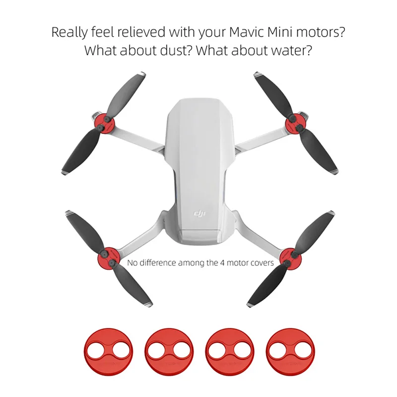 4 шт. металлическая крышка двигателя для DJI Mavic Mini Drone Пыленепроницаемая защита двигателя защитная крышка двигателя защитный аксессуар