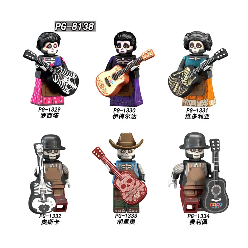 

PG8138 The Day Of The Dead Coco Movie Rosita Imelda Victoria Action Figures Building Blocks Learning Gift Toys For Kids