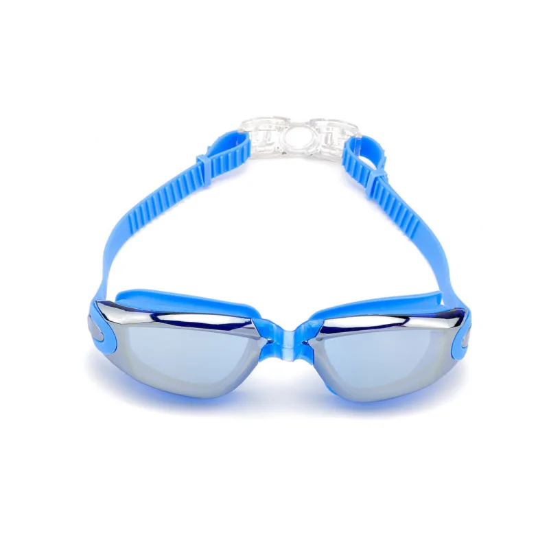 Очки для плавания для близорукости, оптические, водонепроницаемые, анти-противотуманные, УФ-защита, по рецепту, для плавания, для взрослых, для мужчин, женщин, для молодежи, для детей - Цвет: Blue