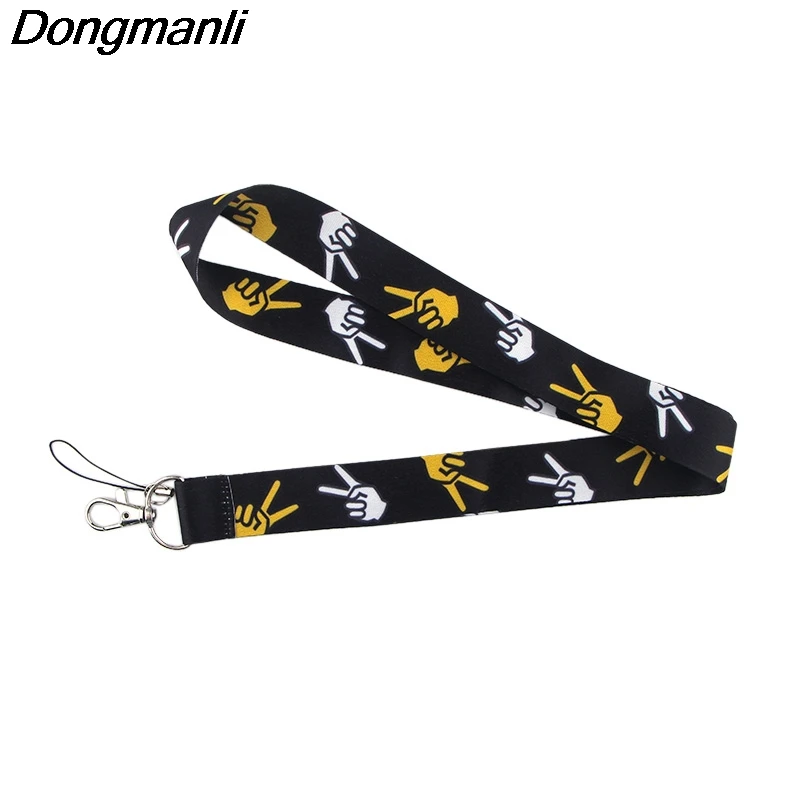 

K766 Scissors Hand Neck Strap Lanyard for key ID Card Phone Straps USB Badge holder Neck Strap Hang Rope Lariat 1PCS