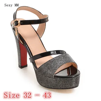 

Platform Pumps Peep Toe Women High Heels Gladiator Sandals Woman High Heel Shoes Small Plus Size 32 33 - 40 41 42 43