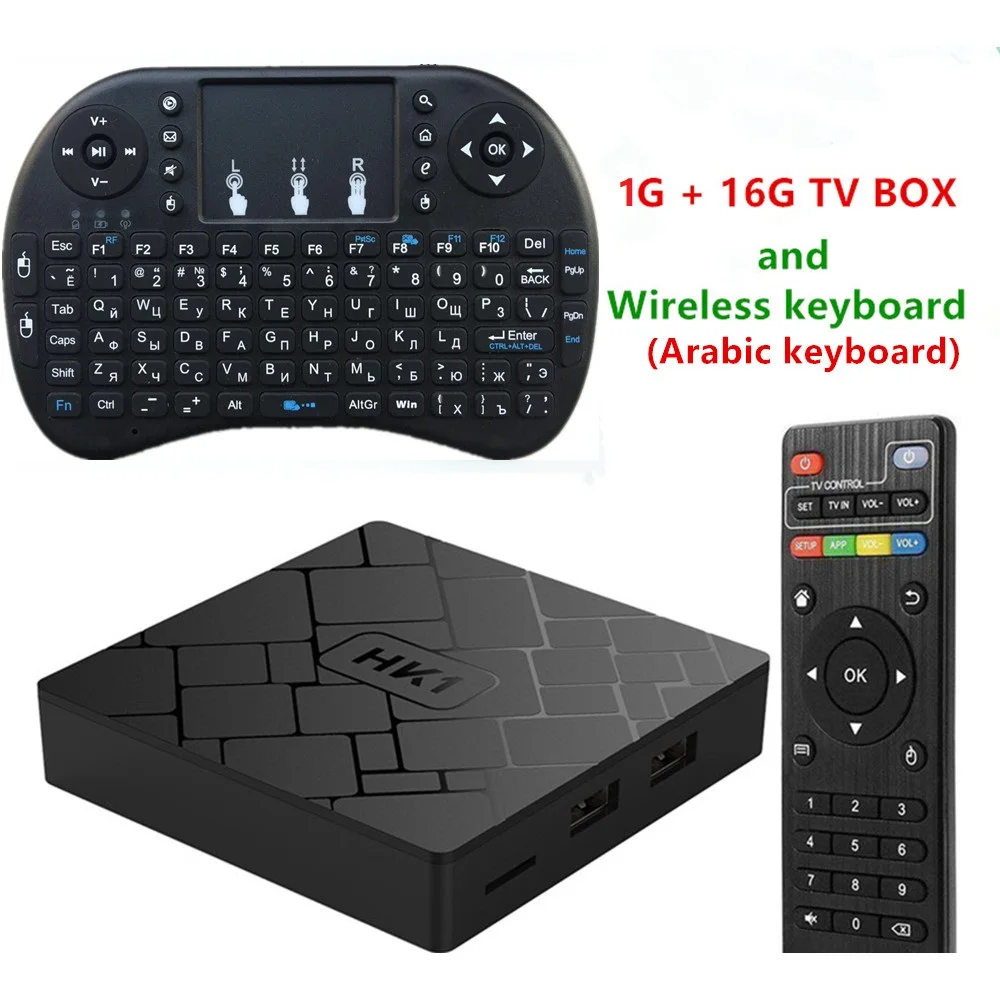 Android Smart tv BOX S905W 1 ГБ ОЗУ 16 Гб ПЗУ ТВ приемник 4K 2160P HDMI Wifi медиаплеер youtube Skype больше бесплатных приложений более стабильный - Цвет: with Arbic keyboard