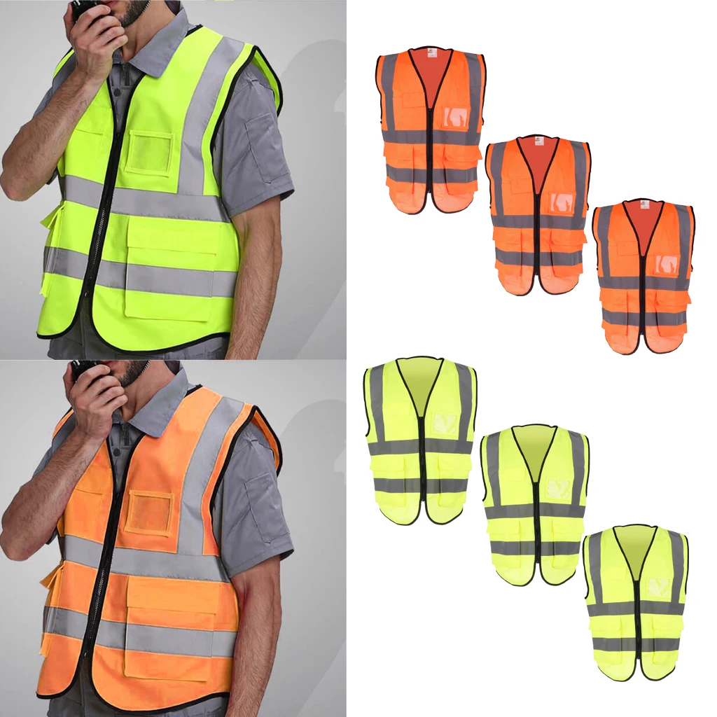 Защитный жилет Hi-Vis Светоотражающий Жилет для ночной безопасности куртка