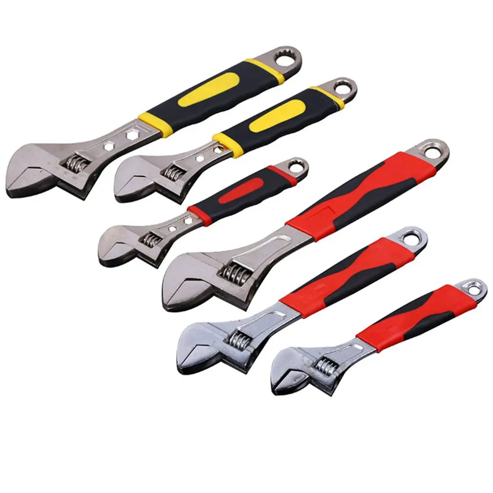 

Dipped plastic spanner 45 # steel Chrome Plum blossom round hanging hole Multifunctional hexagon design