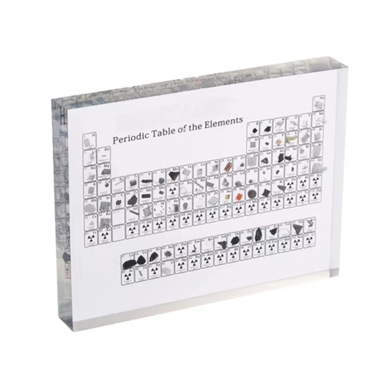 

Acrylic Chemical Elements Periodic Table School Teaching Aids Crystal Desktop Ornaments Periodic Table Display Of Elements