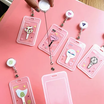 

Kpop Blackpink GOT7 EXO TWICE SEVENTEEN Star Series Bus Pass Card Set ID Card Sets Lanyard Student Card Holder