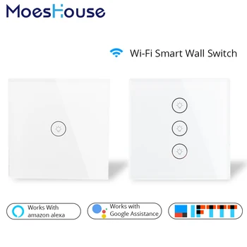 

Wifi Smart Switch EU 2/3 Way Multi-control Association APP Remote Control Works with Amazon Alexa Google Home for Smart Life