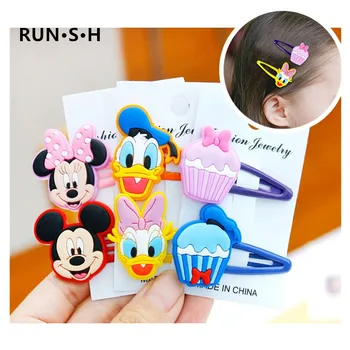 

1Pairs Baby Girls Cute Mickey Minnie LOL Hair Clip Cartoon Hairgrips Hairpin Hair Accessories Kids Christmas Gifts BB Bows
