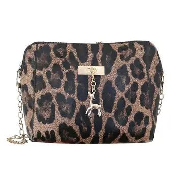 

Women Leopard Fashion Trendy Chains Bag Female Famous Brands Luxury Handbag Casual Chain Crossbody Messenger Bag Shoulder Bags