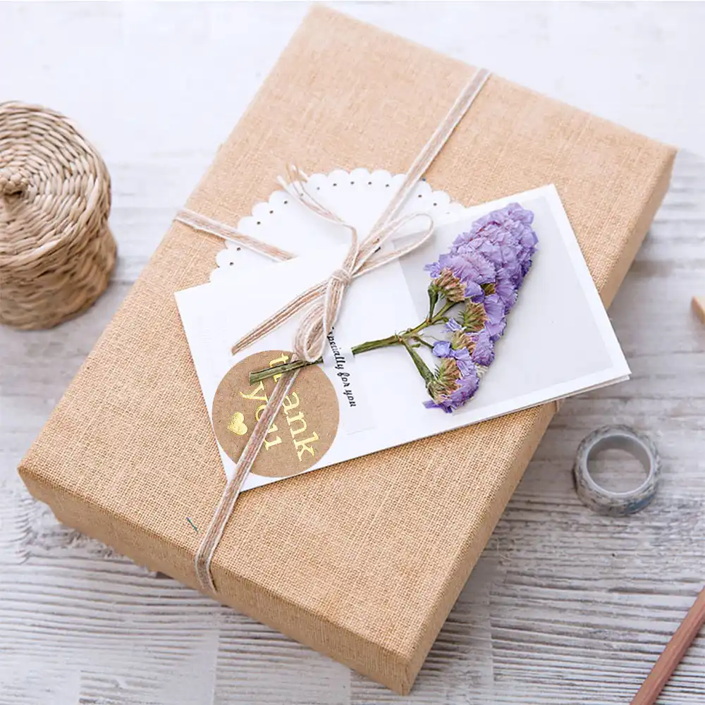 500 個クラフト紙ありがとうステッカーシールラベルラウンド金箔ステッカーロールスロイス学校小さなショップ手作りステッカーラベル 文房具ステッカー Aliexpress