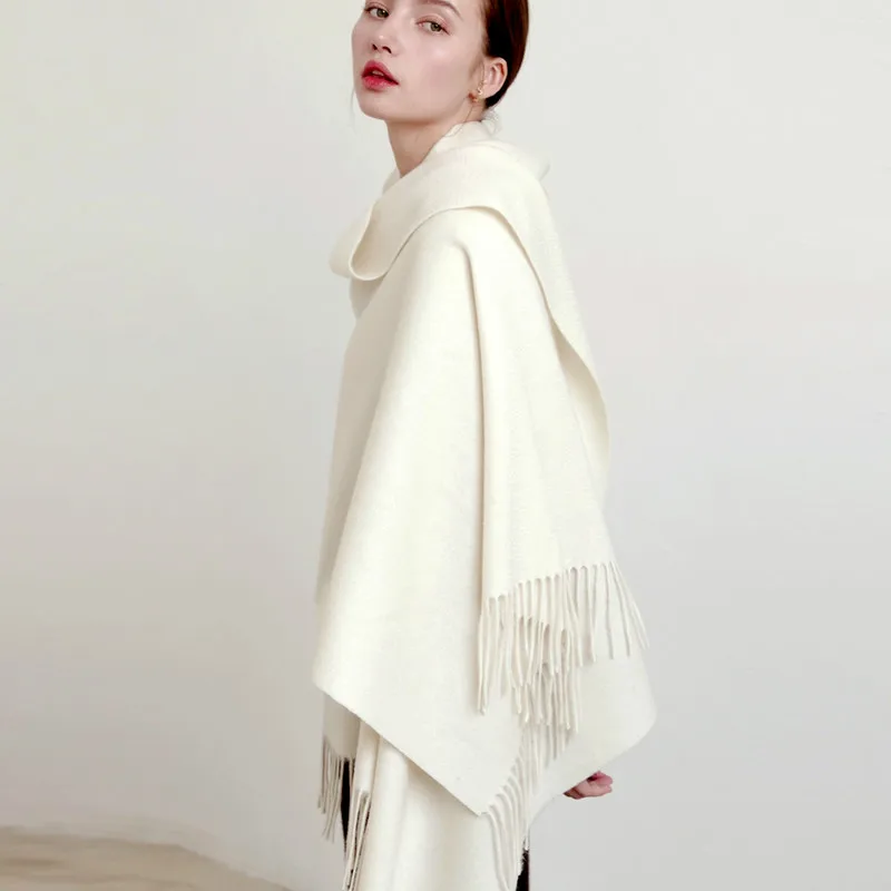 Women Scarf Winter Wool Shawl  White Shawl Thickened Big size long Scarf 100% Wool scarf for Lades 2021 New Hot Sell Fashion 3