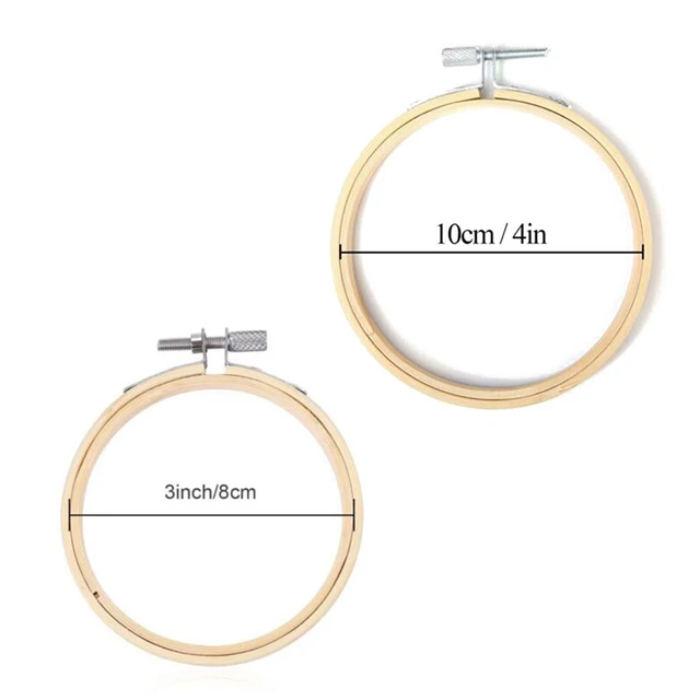 10pcs/set 8cm/10cm Optional DIY Cross Stitch Embroidery Circle Bamboo Hoop  Cross Hoop Ring Support Wooden Needle Craft Tools - AliExpress