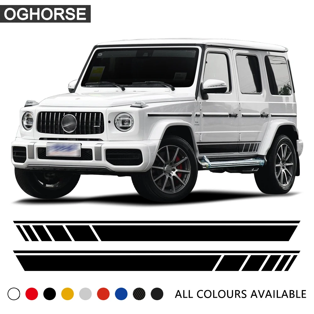 2 шт. стикер в полоску для автомобиля Mercedes Benz G Class 2018-present G63 G65 G500 W463 AMG аксессуары |