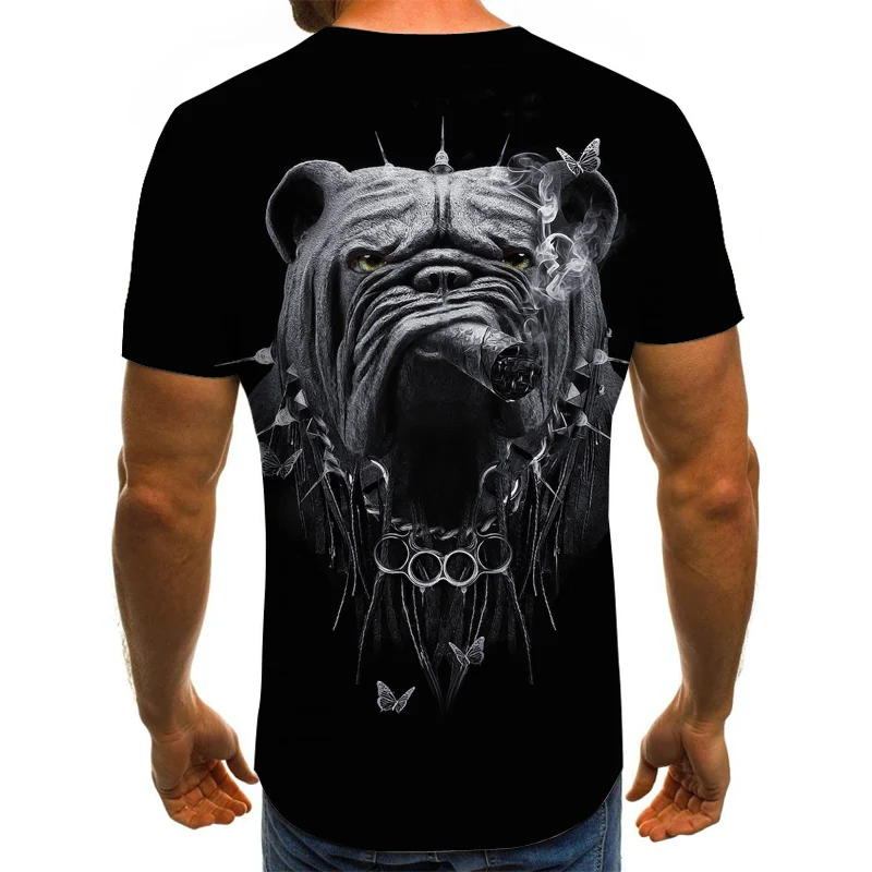 Fashion T-shirt men women pugs Tshirt animal face DJ street youth dog pattern Tee shirt summer short-sleeved Tee breathable Tops