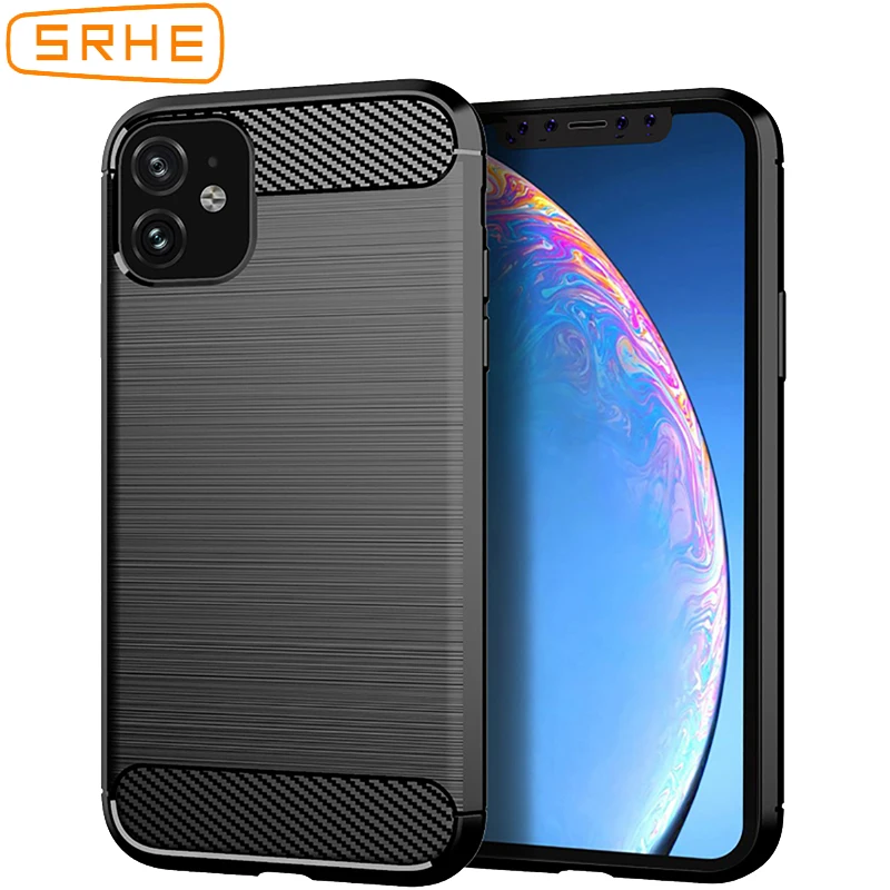 

SRHE Cover For iPhone XI Case Silicone Rugged Armor Soft Fiber Back Case For iPhone XI MAX Cover For iPhone XR2