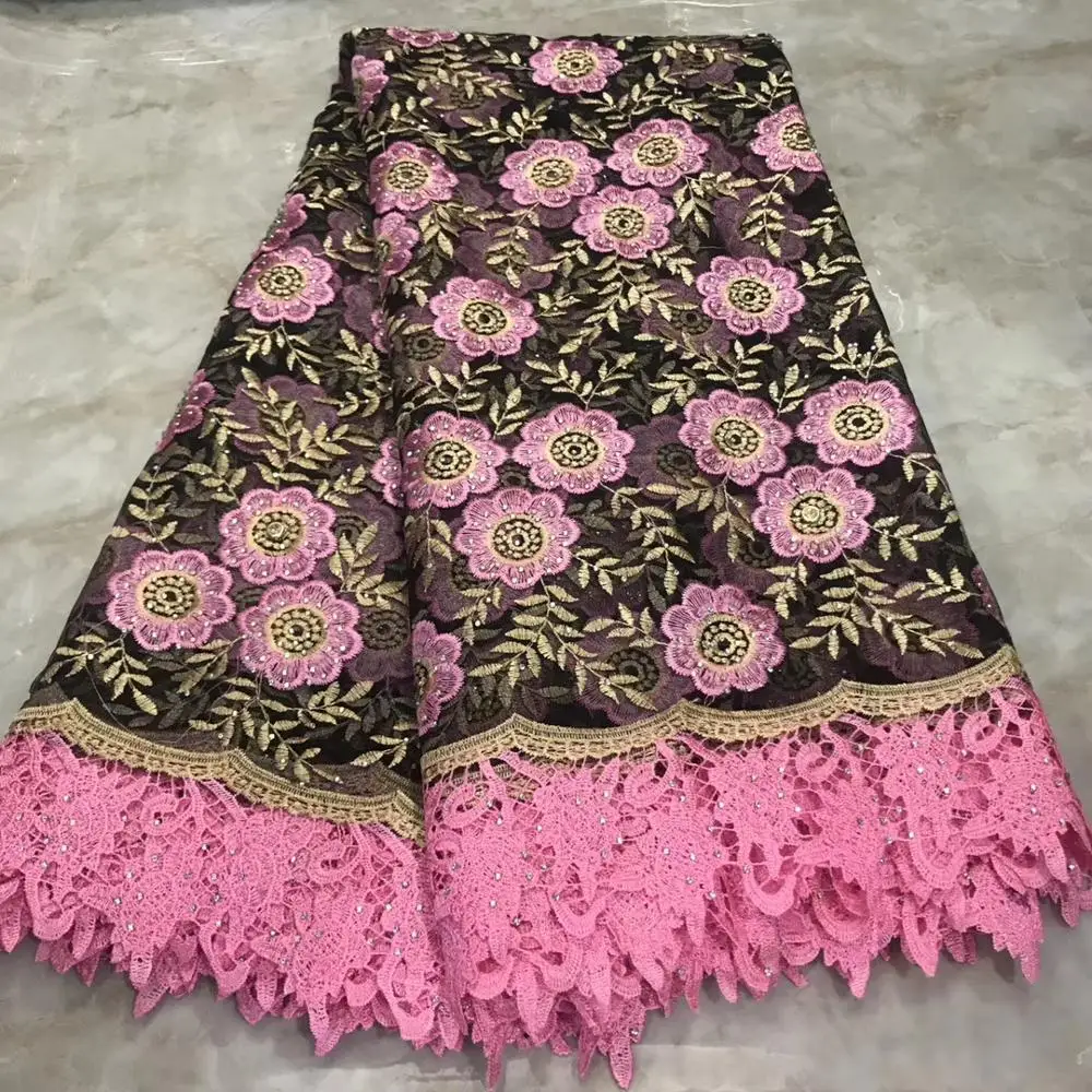 

Factory offers 2019High quality latest African French Net Mesh Lace with stones fabric for Christmas Evening Dresses Winn312u
