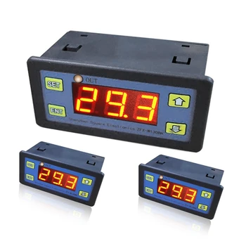 

W1308H LED Microcomputer Digital Display Temperature Controller Thermostat ligent Time Controller Adjustable Electronic Tem