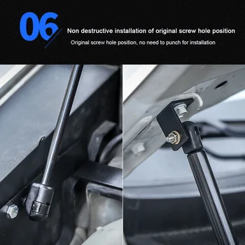

Hot 1Pair Front Trunk Strut Steel Prop Spring Lift Supports Durable Auto Accessory Hydraulic Bracket Hood Bonnet Bar For Tucson