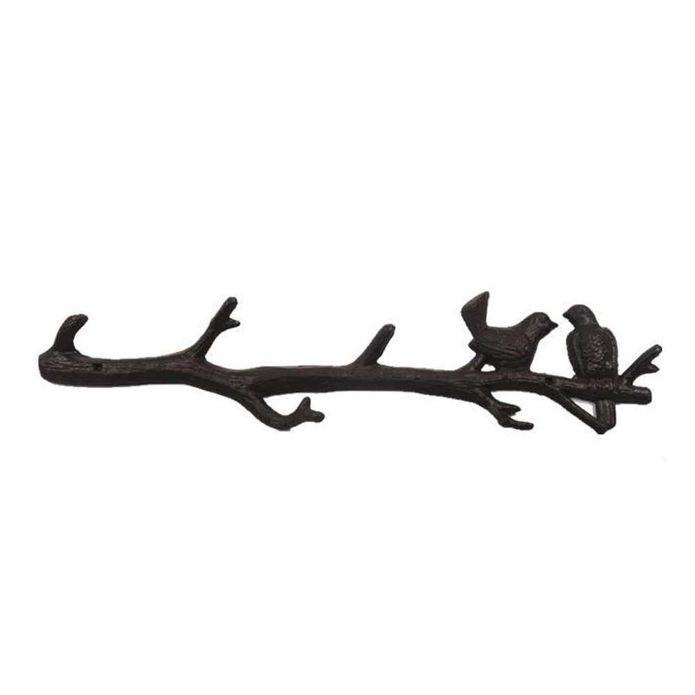 

Wall Mounted Rust Resistant Vintage Coat Hook Home Branch Hanger Organizer Hanging Cast Iron Durable Decorative Solid