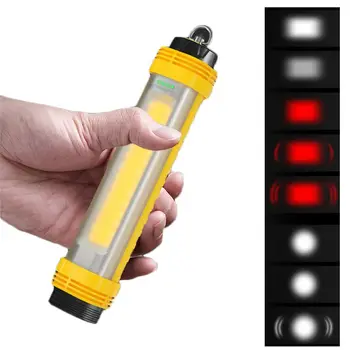 

8-Modes COB Bright Camping Lamp With Side Light Magnetic Hammer Tail Emergency Fishing LED Torch Outdoor Portable Lantern