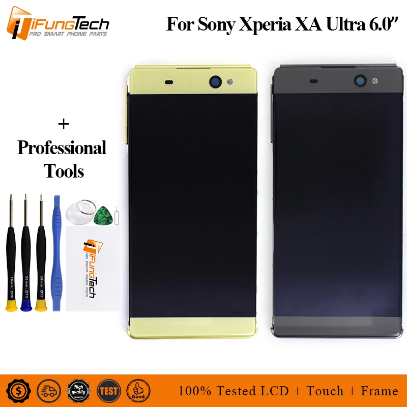 Оригинальный ЖК-дисплей 6 0 дюйма для SONY Xperia XA Ultra сенсорный экран с рамкой F3211 F3212 |