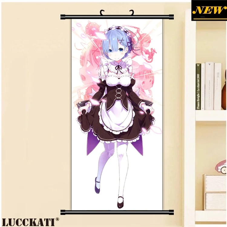 Re Zero Re:Zero Kara Hajimeru Isekai Seikatsu Rezero Rem ram sexy loli cameltoe cartoon anime wall scroll canvas painting poster | Дом и сад