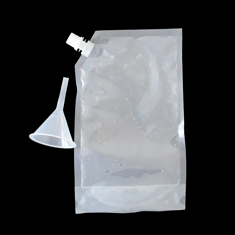 Пластиковый пакет для сока с горлышком стоячий вино Молоко Кофе для жидких напитков колба пищевые Материалы хранения сумки с воронкой
