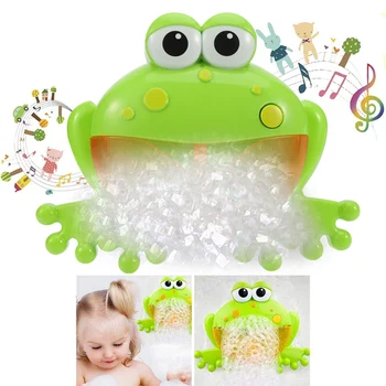 

Frog Bubble Machine Baby Bath Toy Baby Bubbles Maker Swimming Bathtub Soap Water Toys for Children with Music