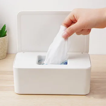 

Household kitchen wet tissue box simple desktop dustproof plastic drawer kitchen napkin storage box