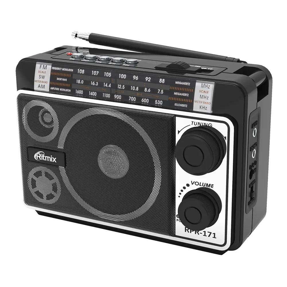 Radio ritmix rpr-171 [VHF/FM SQ/SW St/MW MP3 black] receiver FM radio | Электроника