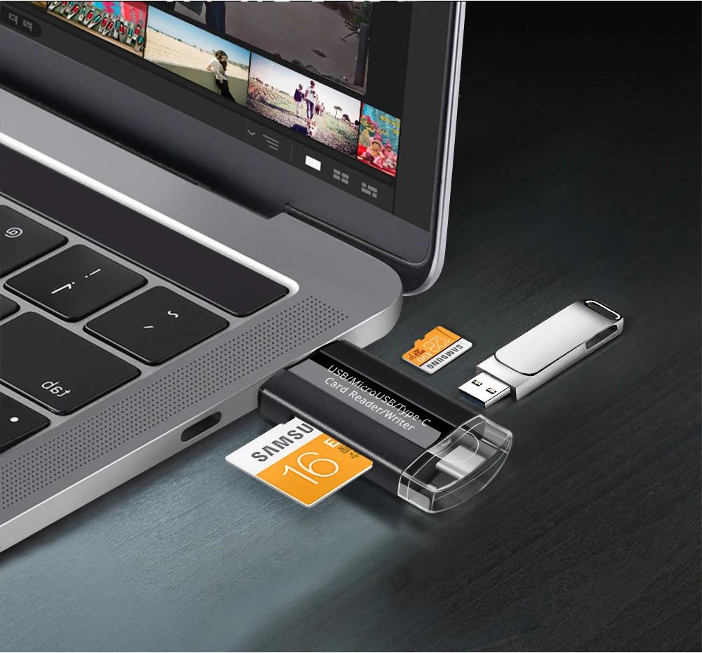 4 в 1 адаптер для карт OTG Micro SD Type C кардридер с SD/TF картой USB 2 0 слот памяти устройство