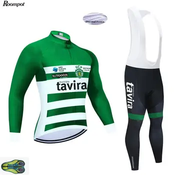 

TEAM Winter 2020 TAVIRA Thermal Fleece Cycling Jersey Bike Pants Set Mens 20D Pads Ropa Ciclismo Cycling Wear Maillot Culotte